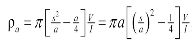 What is apparent resistivity? 2 Wenner Array